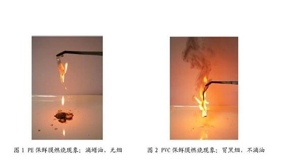 PVC材质的PVC保鲜膜燃烧现象